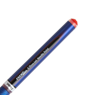 EnerGel Euro 0.35 Red barrel close-up – Shibuya Stationery