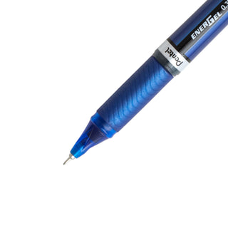 EnerGel Euro 0.35 Blue uncapped with tip exposed – Shibuya Stationery