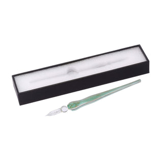 Guitar Glass Pen Light Green and presentation box - Shibuya Stationery