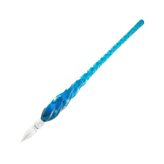 Teranishi Guitar Glass Pen Twist in Clear Blue - Shibuya Stationery
