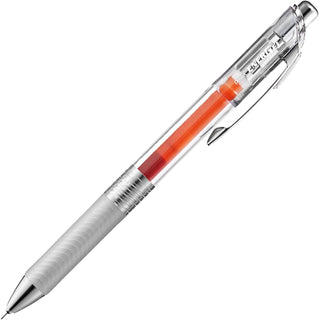 Pentel EnerGel Infree Gel Pens - Orange ink - Clear Shaft 0.4mm