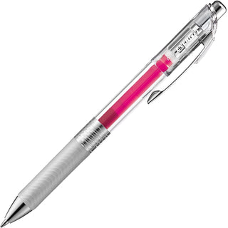 Pentel EnerGel Infree Gel Pens - Pink ink - Clear Shaft 0.7mm