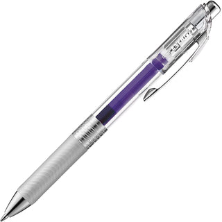 Pentel EnerGel Infree Gel Pens - Violet ink - Clear Shaft 0.7mm