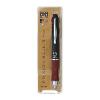 Pilot Frixion Ball 3 Wood 0.5 Deep Red in packaging – Shibuya Stationery