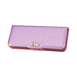 Kutsuwa Royal Pretty Magnetic Pencil Case – Unicorn Purple with unicorn emblem – Shibuya Stationery
