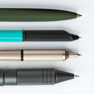 Four best seller uni jetstream pen tips up close on a white background - Shibuya Stationery