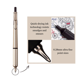 Uni Jetstream Edge Ballpoint Pen - Champagne Gold - 0.28mm - Shibuya Stationery Store