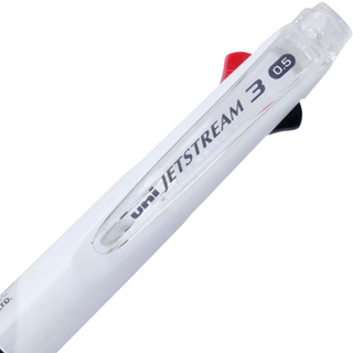 Uni Jetstream 3 Three Ink Multi Color Pen - White - 0.5mm