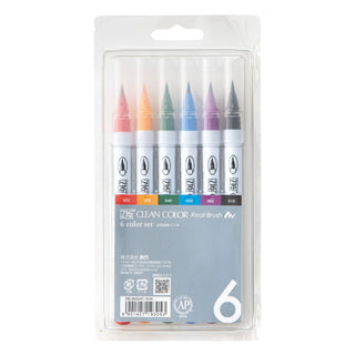 ZIG Real Brush - 6 Colors Set (6VA)