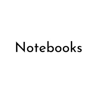 Hero image for Notebooks collection with white background and text