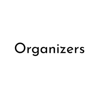Hero image for Organizers collection with white background and text