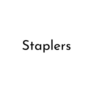 Hero image for Staplers collection with white background and text