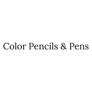 Hero image for Color Pencils & Pens collection with white background and text