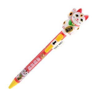 Action Pen Ballpoint Pen - Maneki Neko White