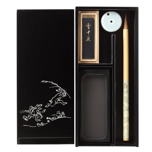 Akashiya-Fude Echizen-Nuri Calligraphy Set - Animals Caricatures