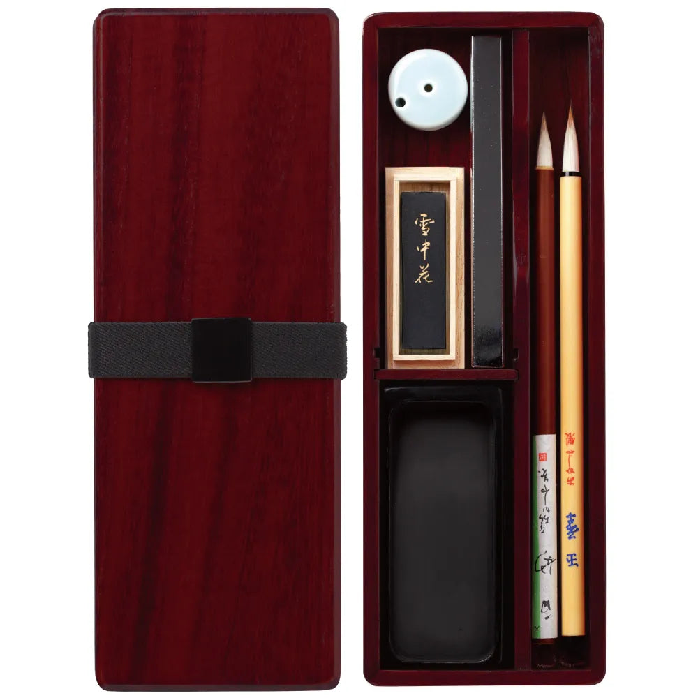 Akashiya-Fude Echizen-Nuri Calligraphy Set - Rose - Small