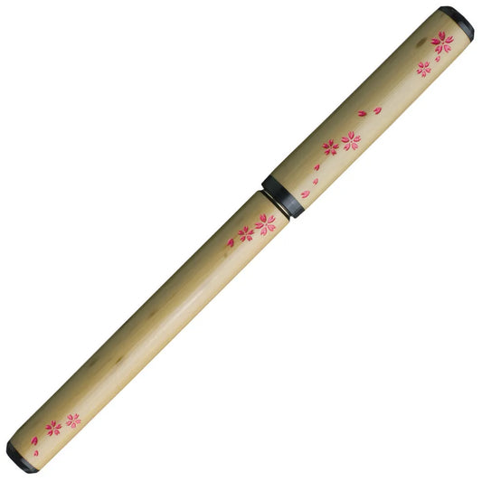 Akashiya-Fude Natural Bamboo Brush Pen - Cherry Blossom / Paulownia Box