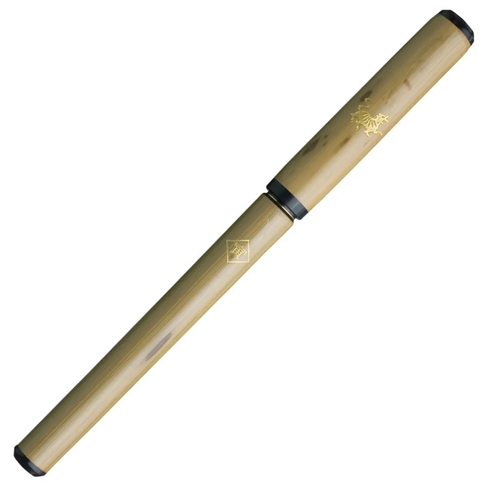 Akashiya-Fude Natural Bamboo Brush Pen - Tiger / Paulownia Box