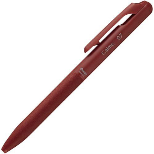 Pentel Calme Red Ink Ballpoint Pen - Red Shaft - 0.7mm