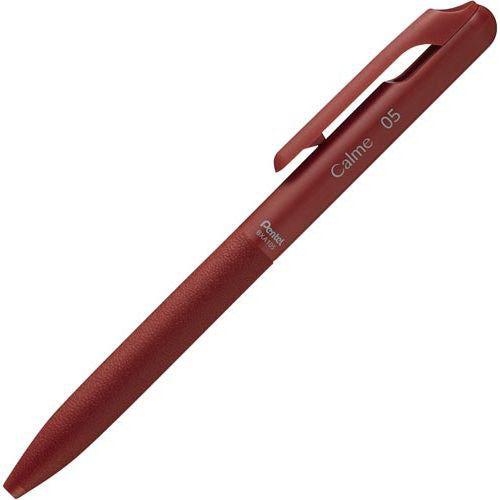 Pentel Calme Red Ink Ballpoint Pen - Red Shaft - 0.5mm