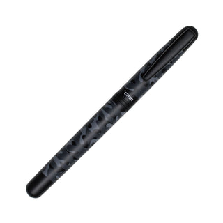 OHTO CR01 Ceramic Rollerball Pen Camouflage Black full view with patterned barrel – Shibuya Stationery