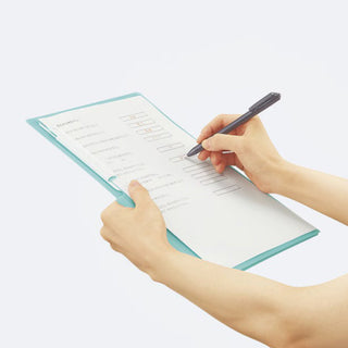 Campus Clipboard Files A4 3 Color Set folded and used as writing board – Shibuya Stationery