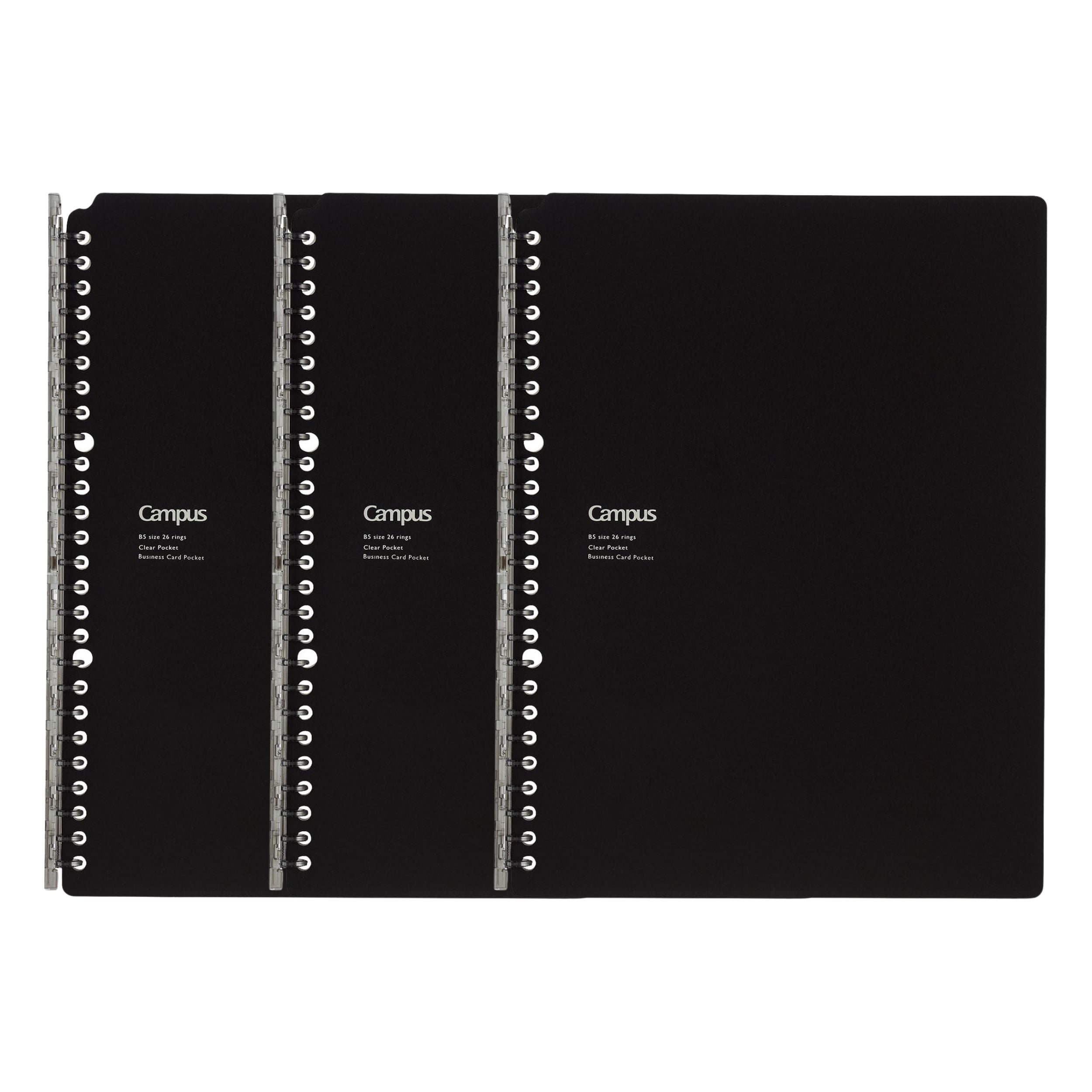Campus Smart Ring Biz B5 Black - 3 Pack | Shibuya Stationery Store
