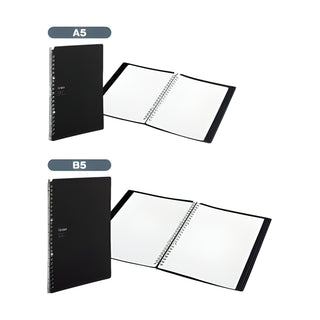 Campus Smart Ring Biz A5 Black 3 Pack A5 and B5 size comparison – Shibuya Stationery