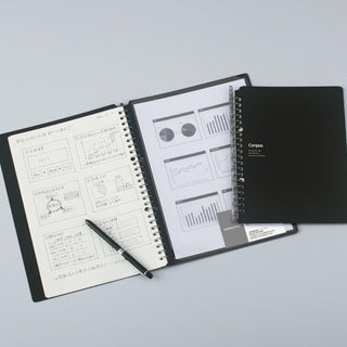 Campus Smart Ring Biz Black in desk setup example – Shibuya Stationery