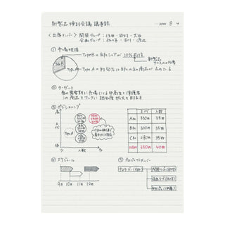 Campus Twin Ring Notebook Dotted Rule 6mm Dark Blue used for class notes – Shibuya Stationery