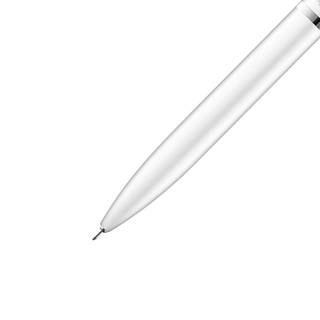Close up of the pen tip of the Pentel EnerGel Philography gel pen 0.5mm in silver – Shibuya Stationery Store