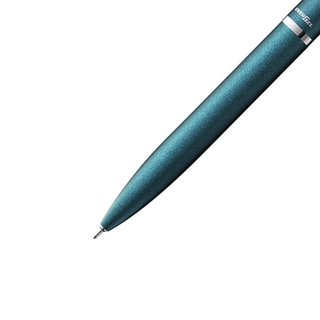 Close up of the pen tip of the Pentel EnerGel Philography gel pen 0.5mm in turquoise blue – Shibuya Stationery Store