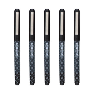 Pentel Fude Ballpoint Pen 1.5mm Black 5 pen set full view – Shibuya Stationery