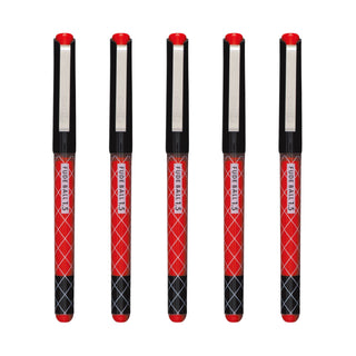 Pentel Fude Ballpoint Pen 1.5mm Red 5 pen set full view – Shibuya Stationery