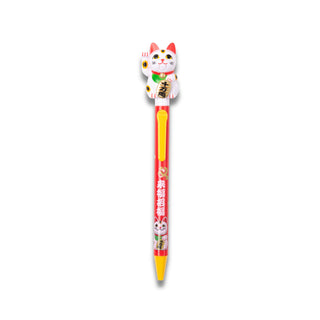 Action Pen Ballpoint Pen - Maneki Neko White