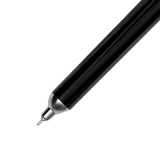 GS01 Needle Ballpoint Pen Black tip close-up showing needle-point design – Shibuya Stationery