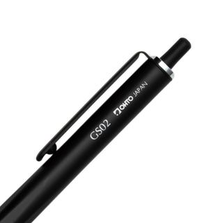 GS02 Roller Gel Pen Black clip view – Shibuya Stationery