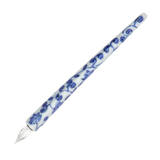 HIZEN5 Arita Porcelain Glass Pen Blue Floral Arabesque – Shibuya Stationery