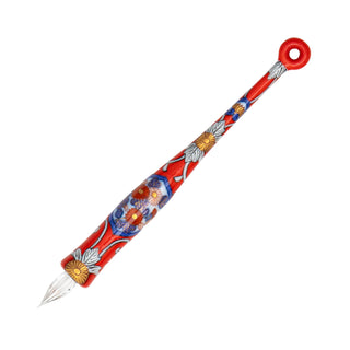 HIZEN5 IMARIPEN Porcelain Glass Pen Gold Accent Red Floral – Shibuya Stationery