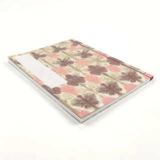 Full View of Hand-dyed Washi Guest Book Botanical Dye Pink - Shibuya Stationery