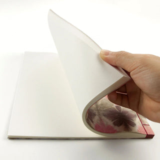 Hand-dyed Washi Guest Book Botanical Dye Pink page-turning view - Shibuya Stationery