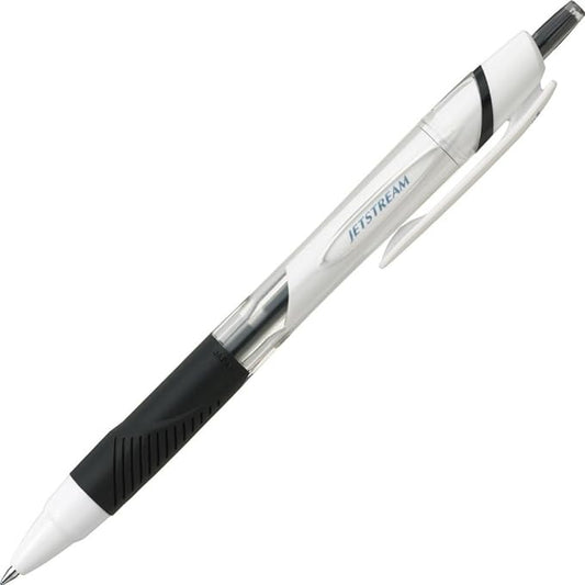 Mitsubishi Pencil Uni Jetstream Black Ink Ballpoint Pen - White Shaft - 0.5mm