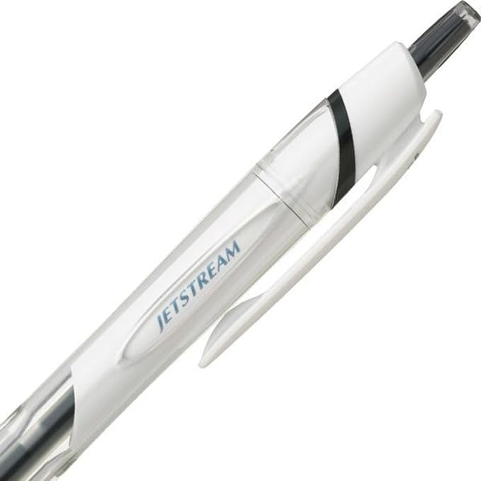 Mitsubishi Pencil Uni Jetstream Black Ink Ballpoint Pen - White Shaft - 0.5mm