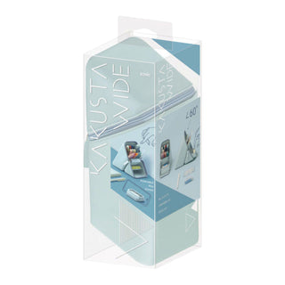 Kakusta Pen Case with Drawer Wide Blue in packaging – Shibuya Stationery