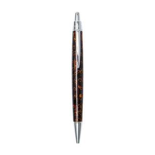 The Kara-nuri Ballpoint Pen Ryoku design by Kobayashi lacquerware displayed flat on a white background - Shibuya Stationery Store