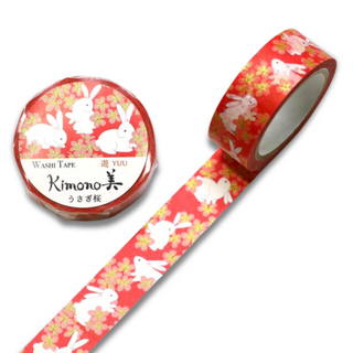 Kimono-bi - Rabbit Cherry Blossom - Washi Tapes