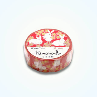 Kimono-bi - Rabbit Cherry Blossom - Washi Tapes