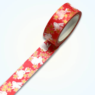 Kimono-bi - Rabbit Cherry Blossom - Washi Tapes