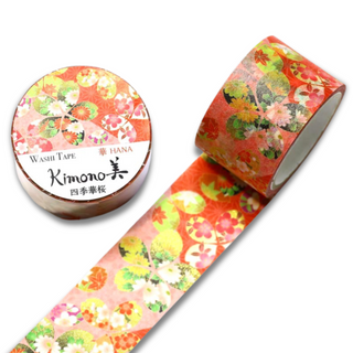 Kimono-bi - Shiki Hana Cherry Blossom (Four-Season Floral Sakura) (Large) - Washi Tapes