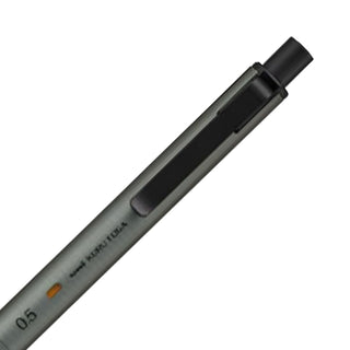 Kuru Toga Metal Mechanical Pencil 0.5mm in Phantom Gray color pen barrel closeup - Shibuya Stationery Store